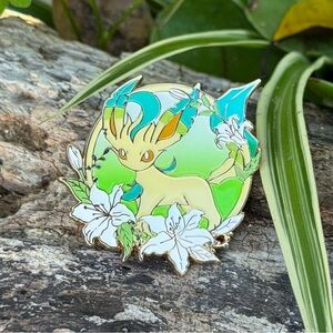 Pokemon Leafeon Eevee Evolutions Enamel Lapel Pin